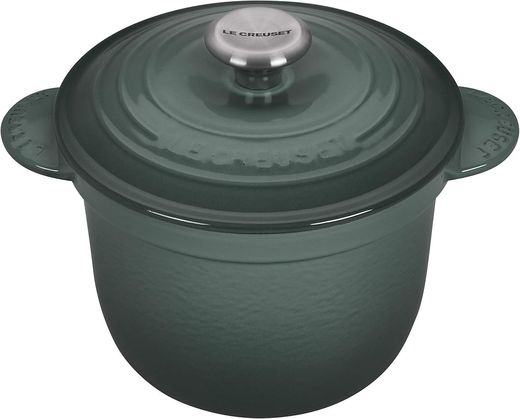 Enameled Cast Iron Rice Pot with Stoneware Insert, 2-1/2-Quart I282