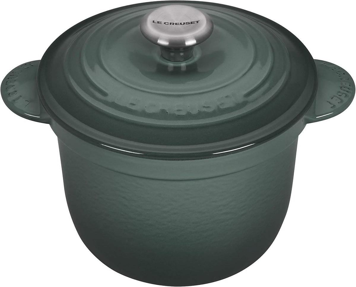 Enameled Cast Iron Rice Pot with Stoneware Insert, 2-1/2-Quart I282