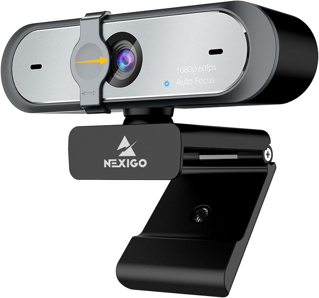 1080P 60FPS Webcam with Dual Microphone & Cover, Autofocus K537