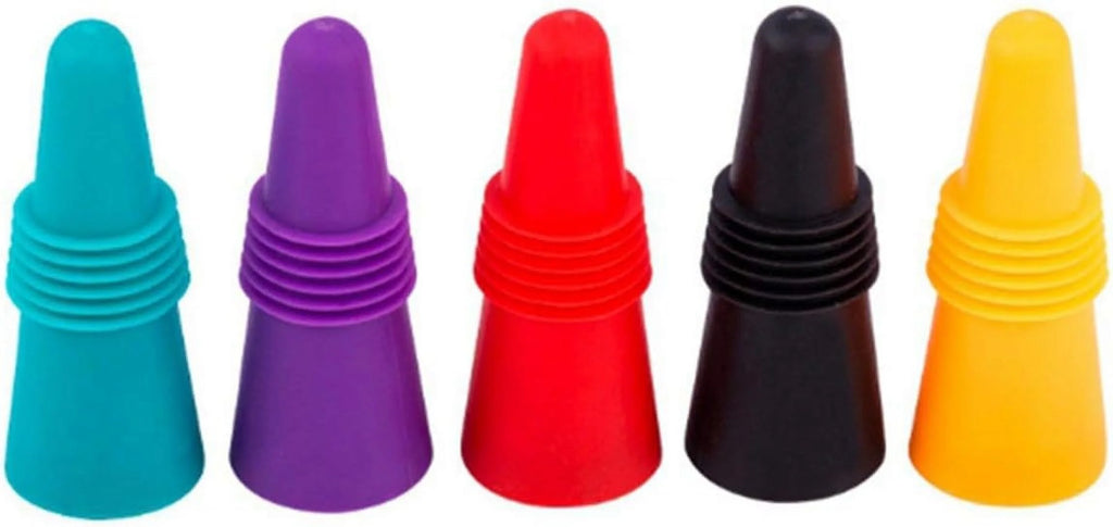Silicone Stainless Steel Wine Bottle Stopper P6451