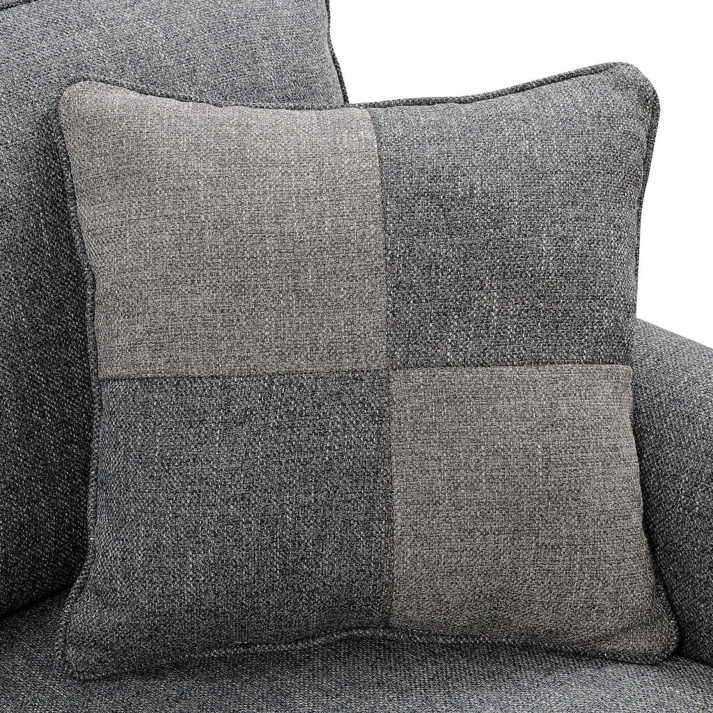 Dark Gray Linen-like Fabric Sofa and Loveseat Q787