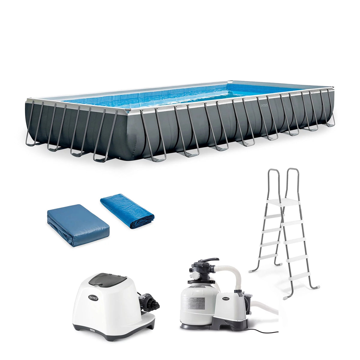 Rectangular Frame Pool with Saltwater System W529986