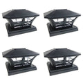 Black 4 Pack Solar LED Post Cap Light O671867