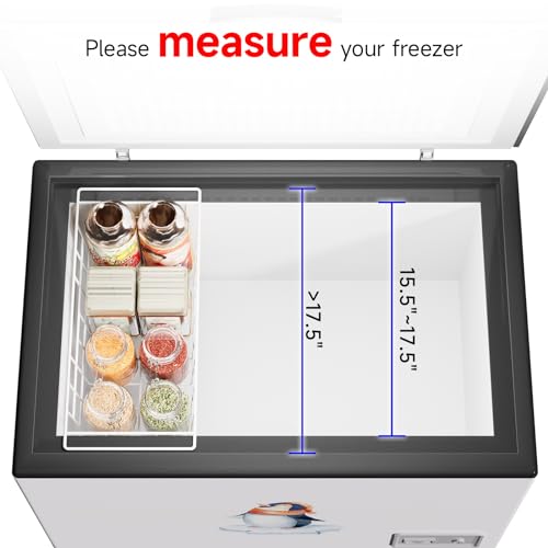 2 Pack 17.5 Inch Freezer Storage Bins with Handles N2698