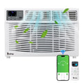 10,000 BTU 115V Window-Mounted Compact Air Conditioner with Remote Control, White H502