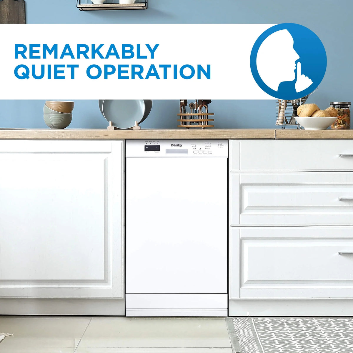 18 Wide Built-in Dishwasher in White R548