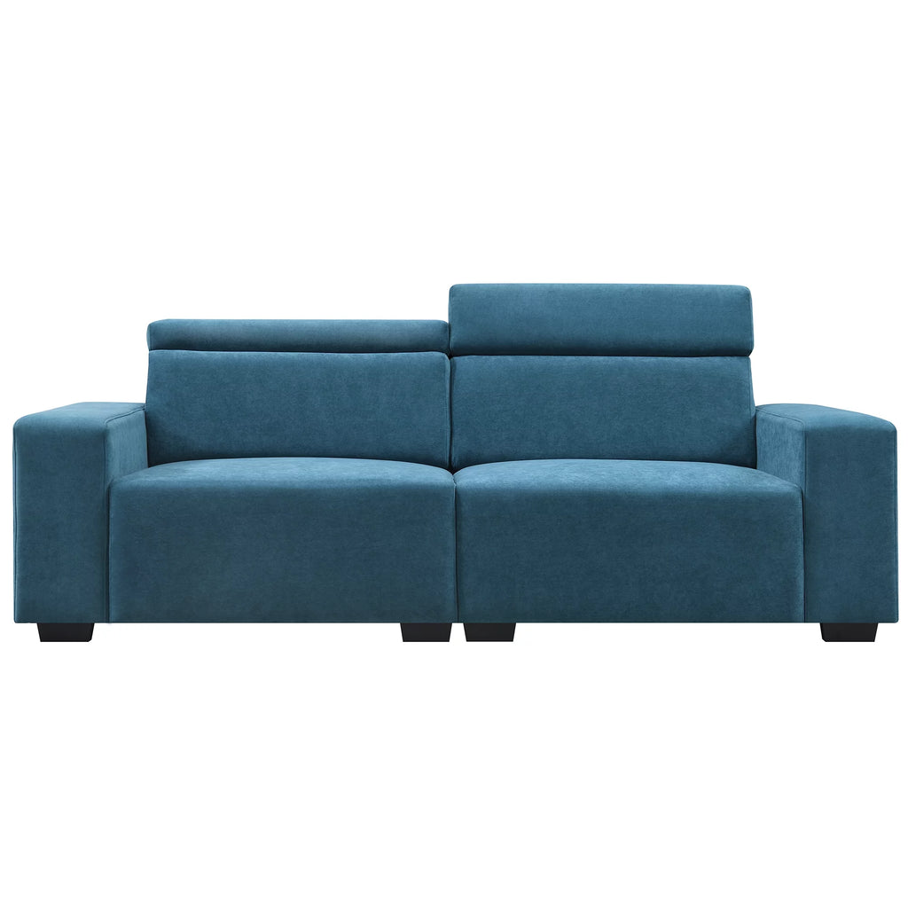 2-Seater Velvet Sectional Sofa with Adjustable Headrest L701788