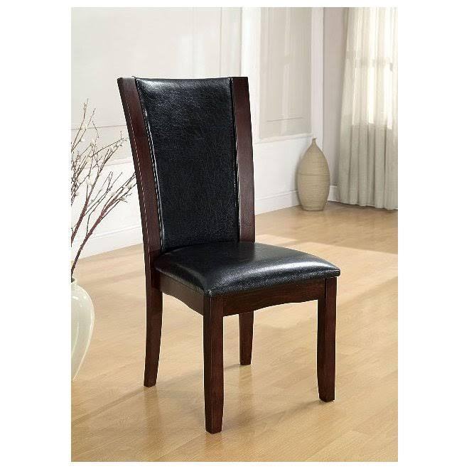 Dark Cher Leatherette Dining Side Chairs M983