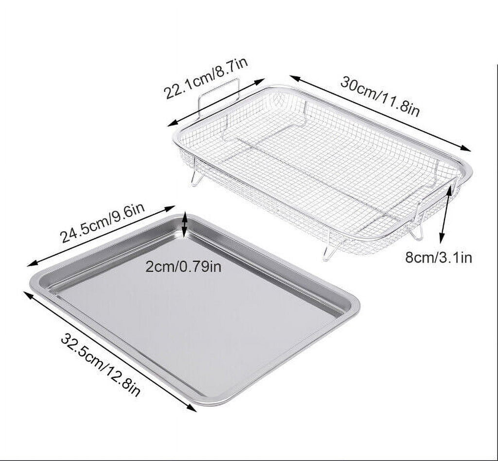 Stainless Steel Crisping Basket & Tray Set I598556