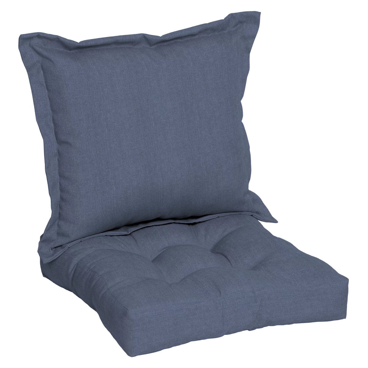 Indigo Blue Rectangle Outdoor 2-Piece Deep Seat Cushion W477