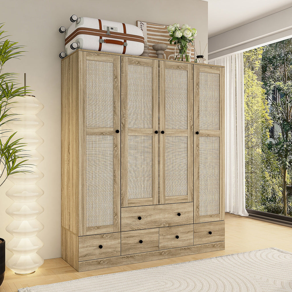 White Freestanding Wardrobe Cabinet Y52135
