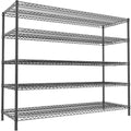 55.5" W 5 Tier Metal Shelving Unit W6133