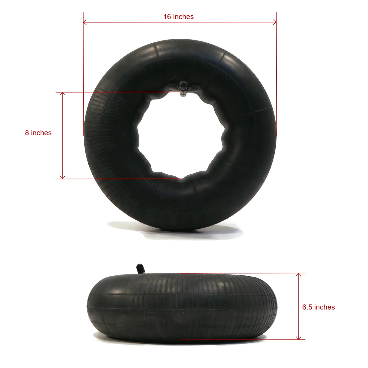 4 Tire Inner Tubes 16x6.50x8 TR13 Straight Valve Stem K365