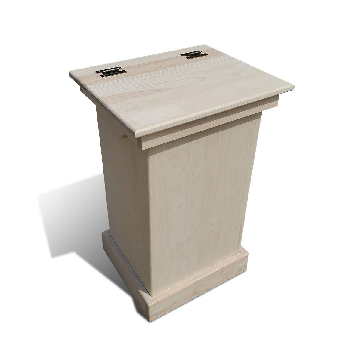 Black Wood Lift Top Trash Can Cabinet F333