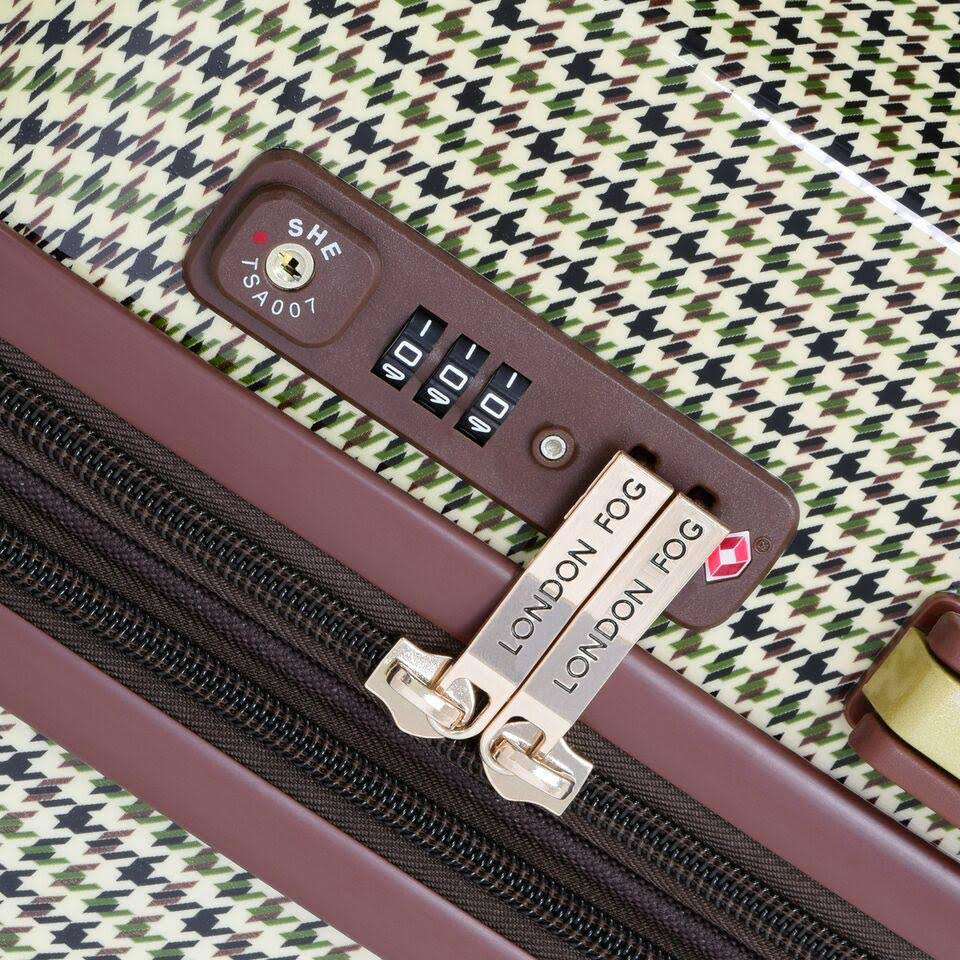 Black White Houndstooth Hardside Spinner R7246