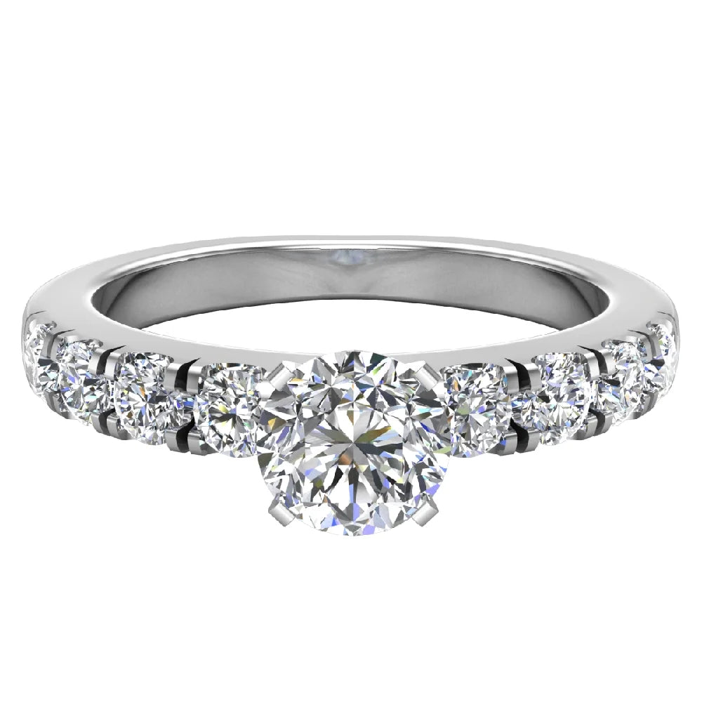 18K White Gold 1.20 CT Round Brilliant Engagement Ring A557