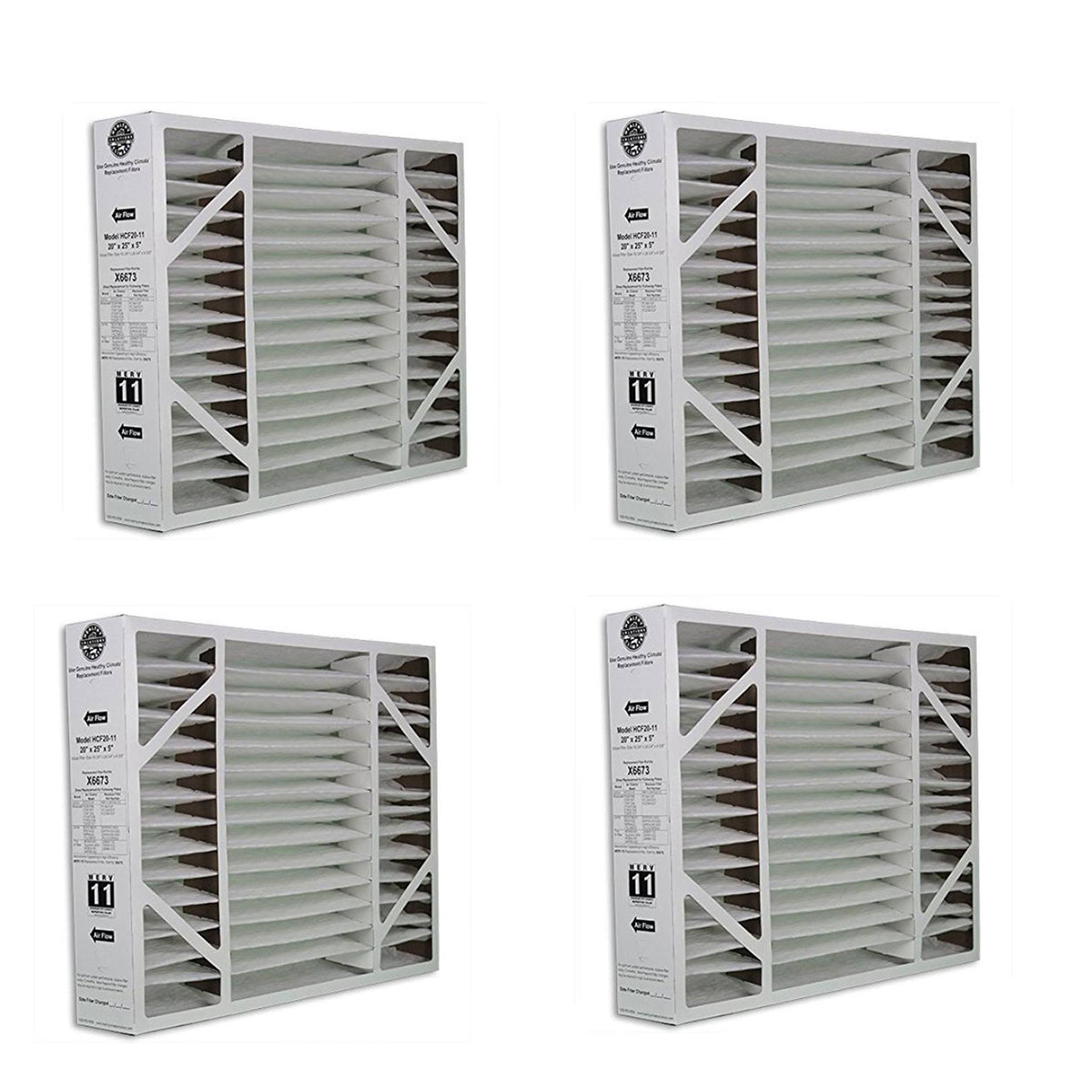 20x22x25x22x5x22 MERV 11 Air Purifier Filter Replacement (4 Pack) V455853