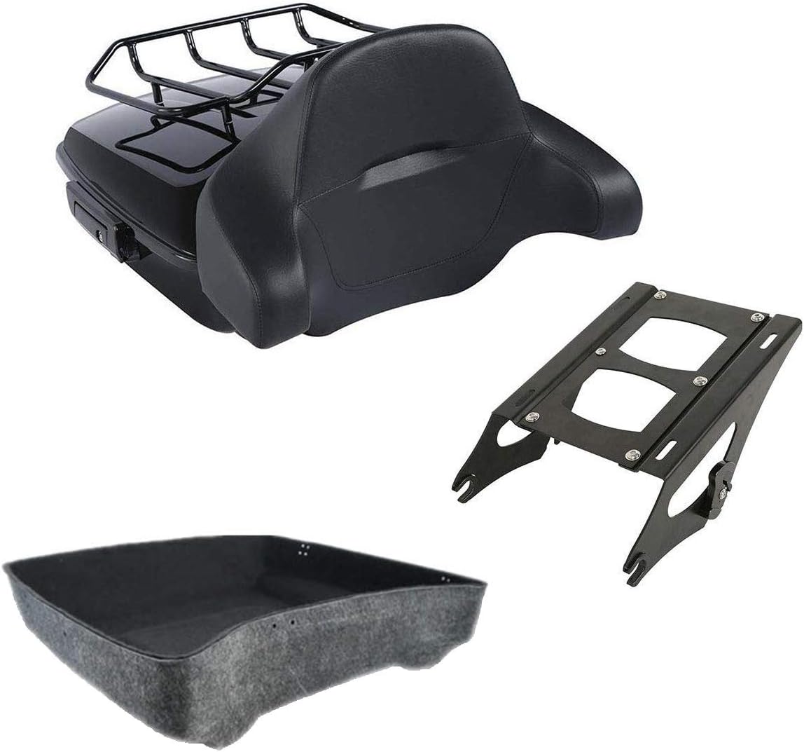 10.7" Tour Pack Trunk with Backrest Pad Mounting Rack Z546678