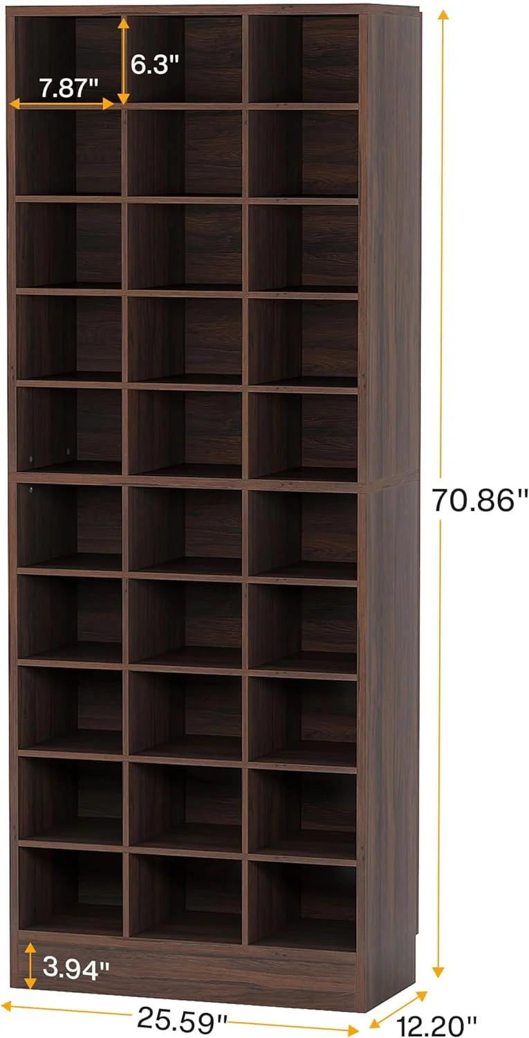 10-Tier Wooden Shoe Storage Cabinet with 30 Cubbies N427138