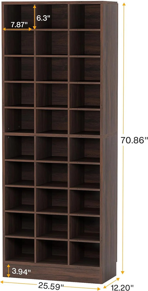 10-Tier Wooden Shoe Storage Cabinet with 30 Cubbies N427138