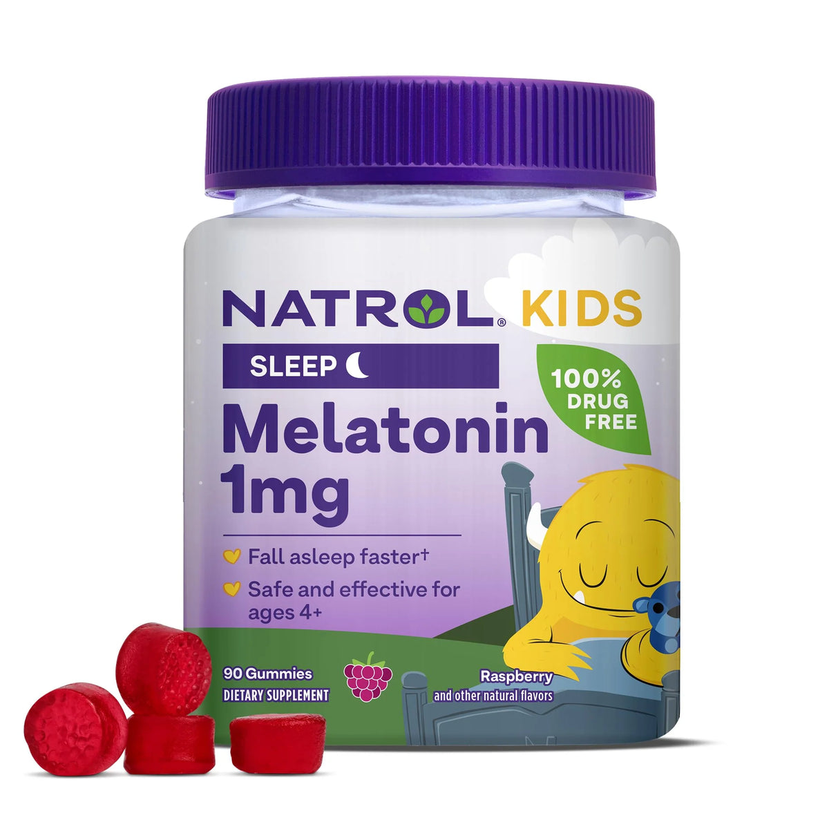 1mg Raspberry-Flavored Melatonin Gummies H50685