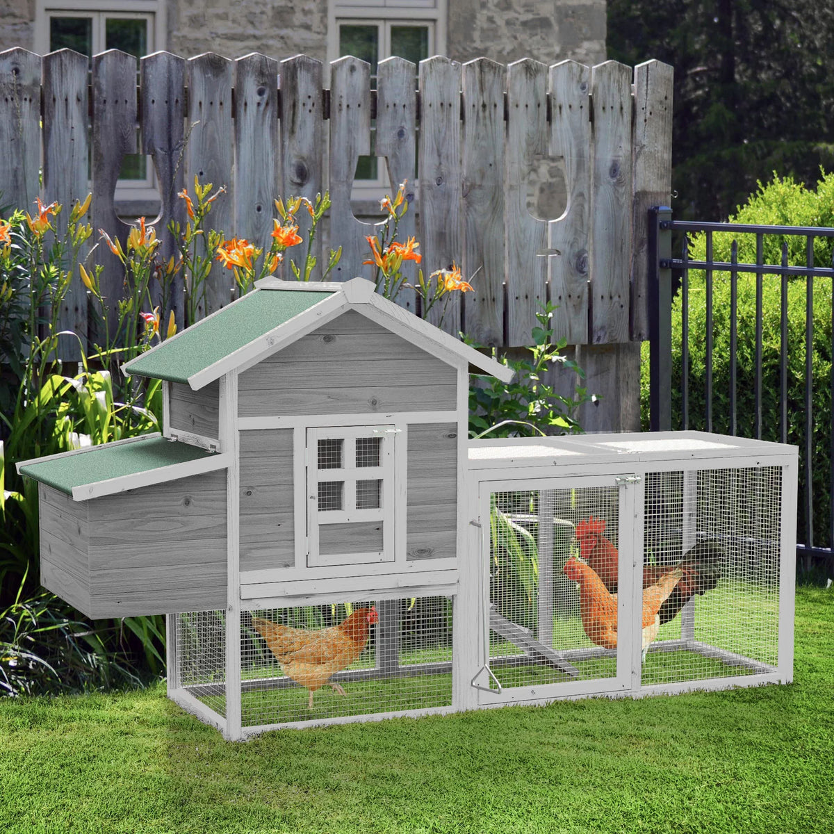 Large Wooden Chicken Coop S39514