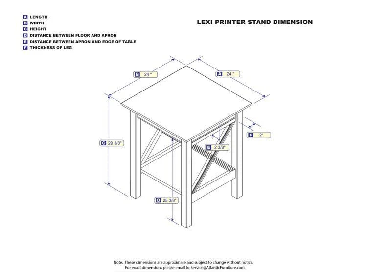 Walnut Printer Stand V121