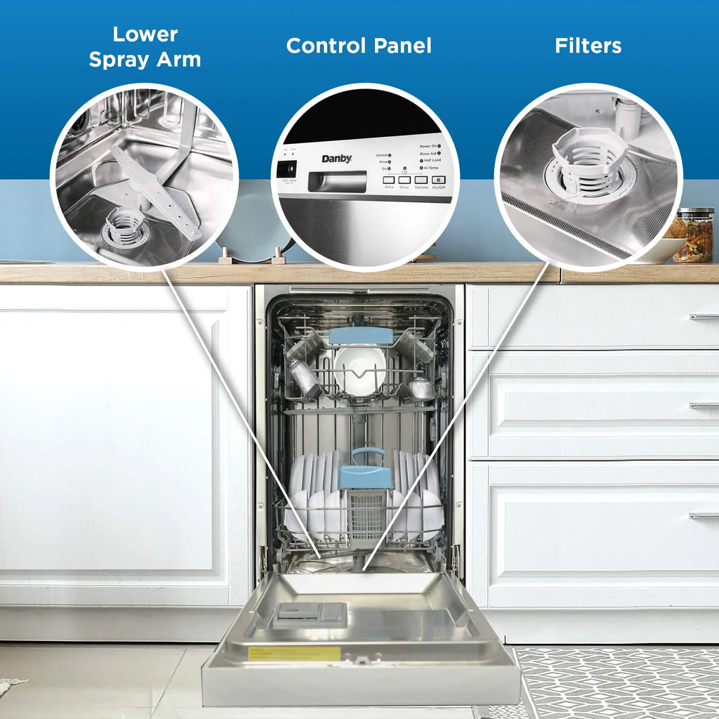 18 Wide Built-in Dishwasher in White R548