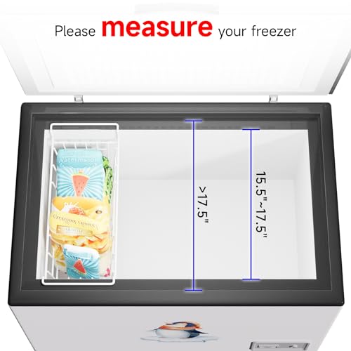2 Pack 17.5 Inch Freezer Storage Bins with Handles N2698