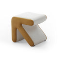 Beige Gold Velvet Ottoman Footstool Stool V786397