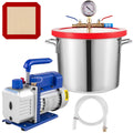 Vacuum Chamber Kit with Pump, 4CFM 1/3HP, 2 Gallon C513846