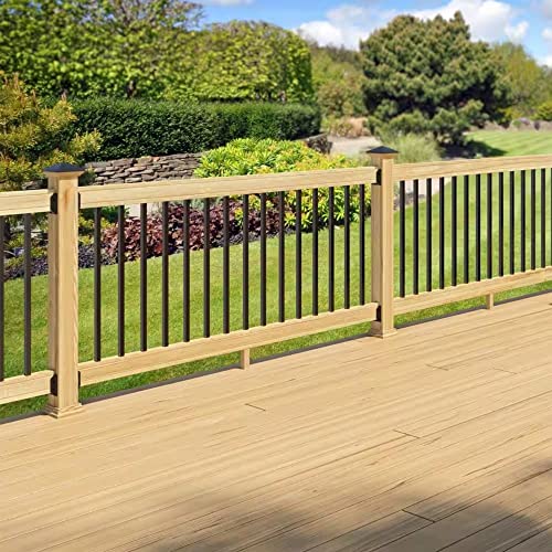 6 ft. Cedar Rail Kit with Aluminum Square Balusters T995