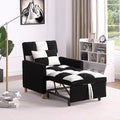 Beige Convertible Sleeper Chair Bed with Pillow Y487478