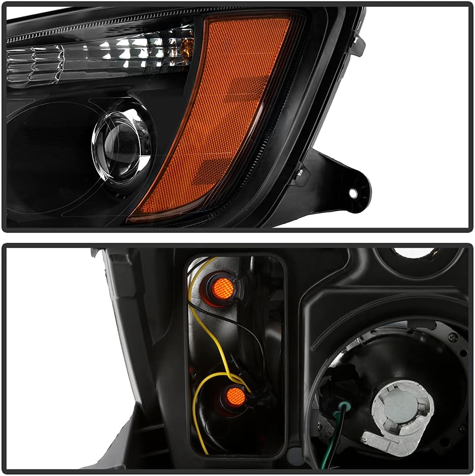 Black Housing Projector Headlight Headlamps Pair Set Y940196