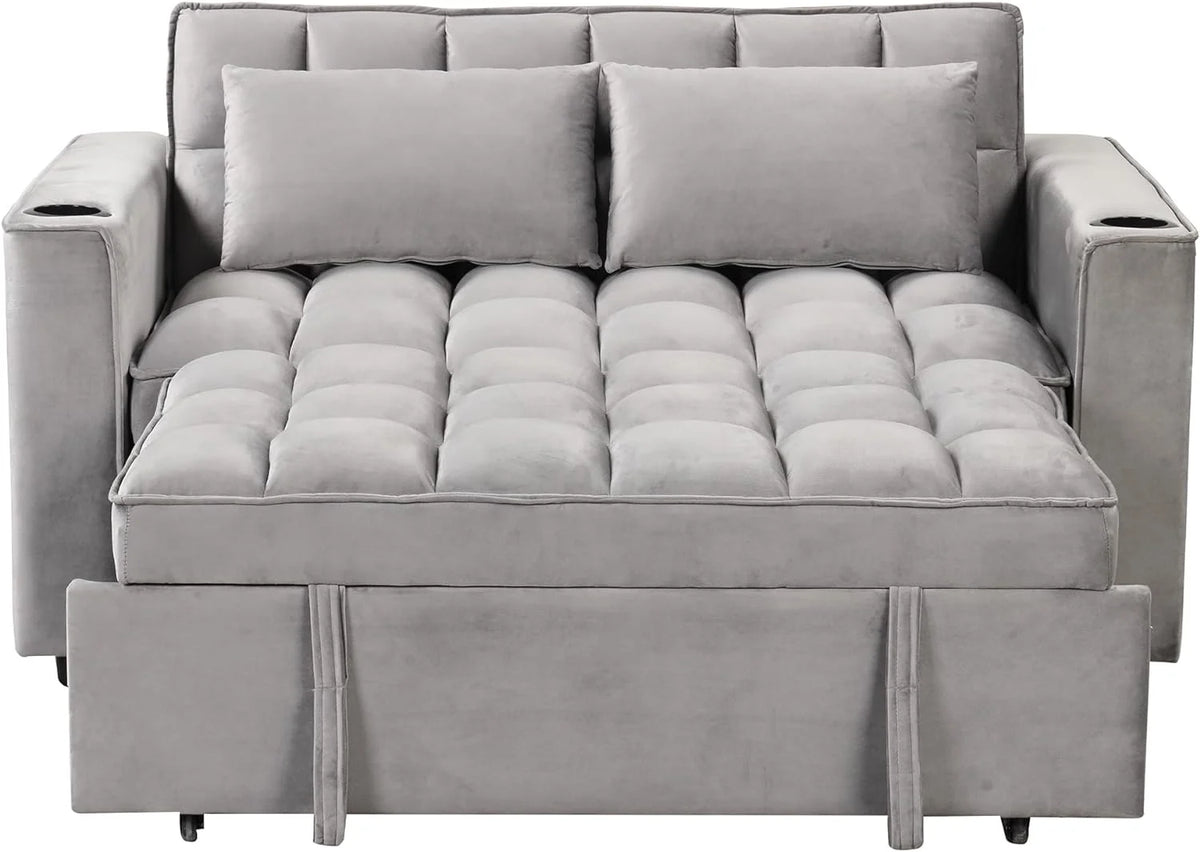 Convertible Sofa Couch with Pull Out Bed V42954