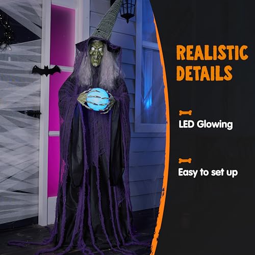 Life Size Animated Witch with Cane K352