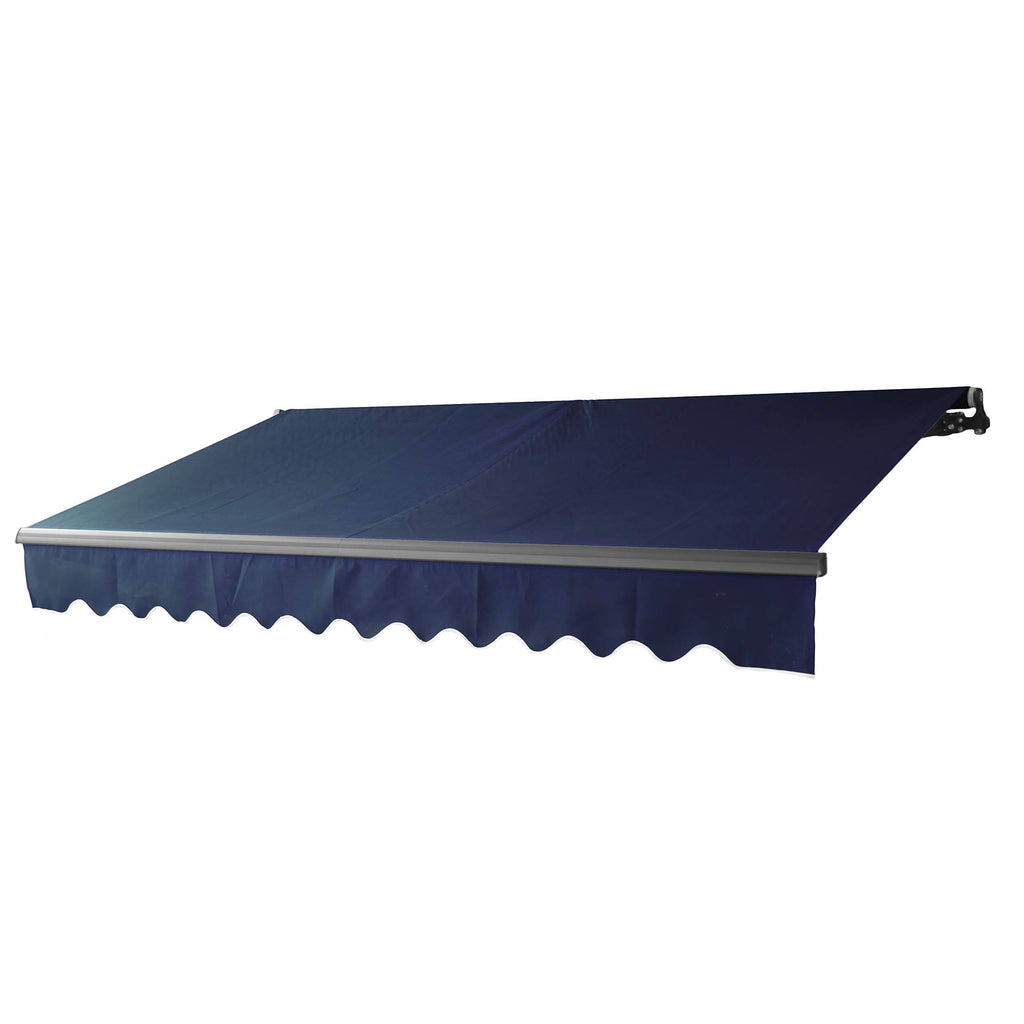Motorized Retractable Black Frame Patio Awning 20 x 10 Feet E4989