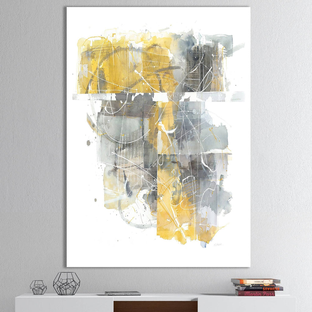 Geometric Canvas Artwork Print - Grey - 24 in. Wide x 32 in. High D51116