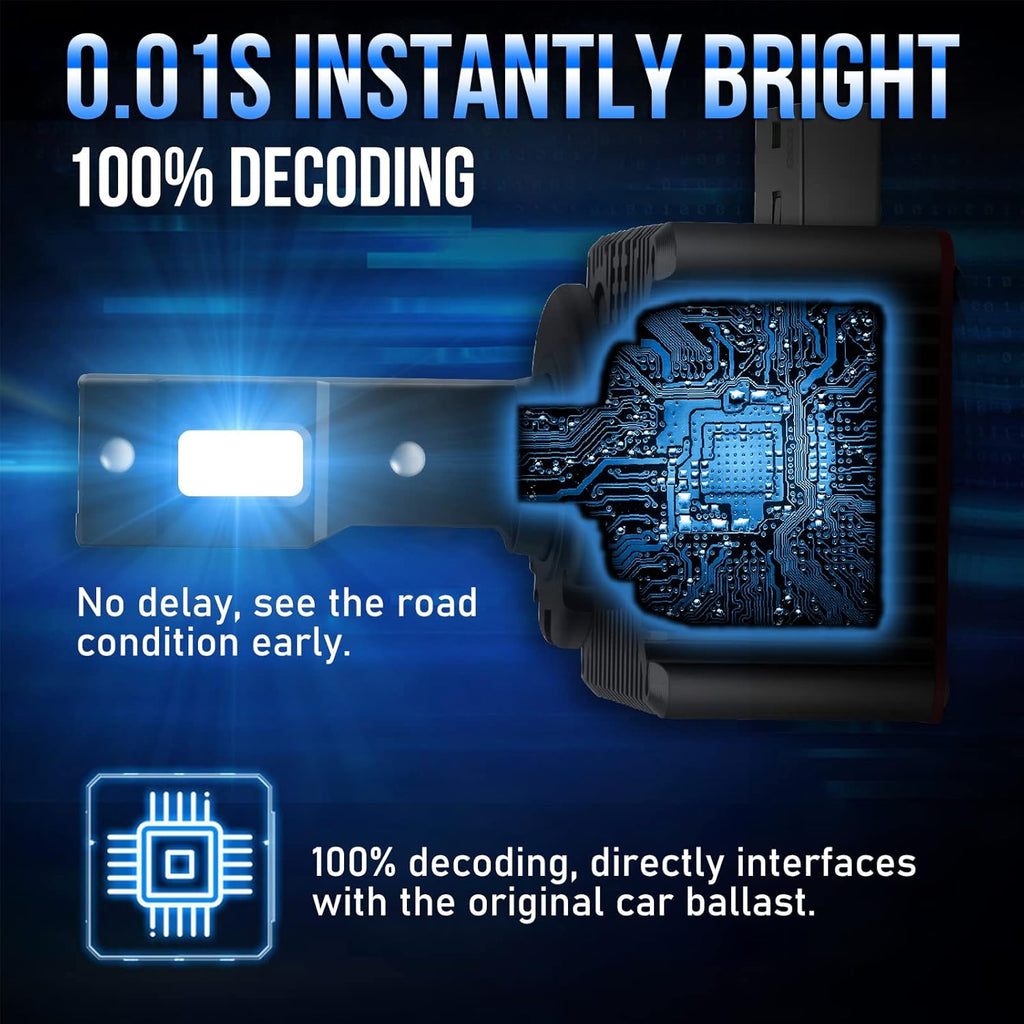 D3S LED Bulbs 6000K White 70W 8600LM Headlight Bulb A8249