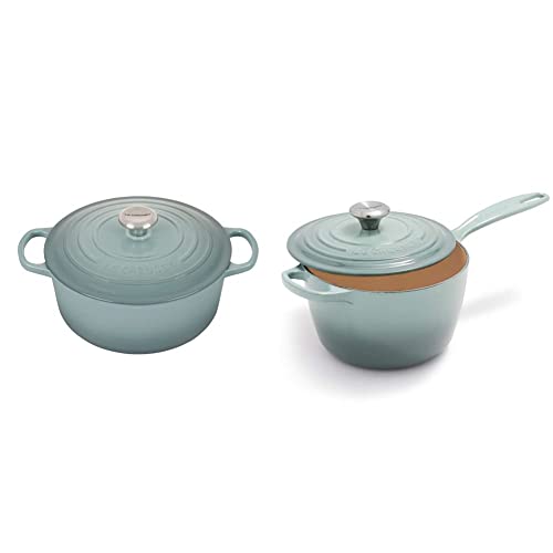 5.5 Quart Enameled Cast Iron Round Dutch Oven with Lid W94682
