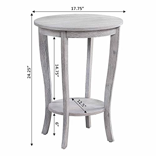 Black Round End Table S287804