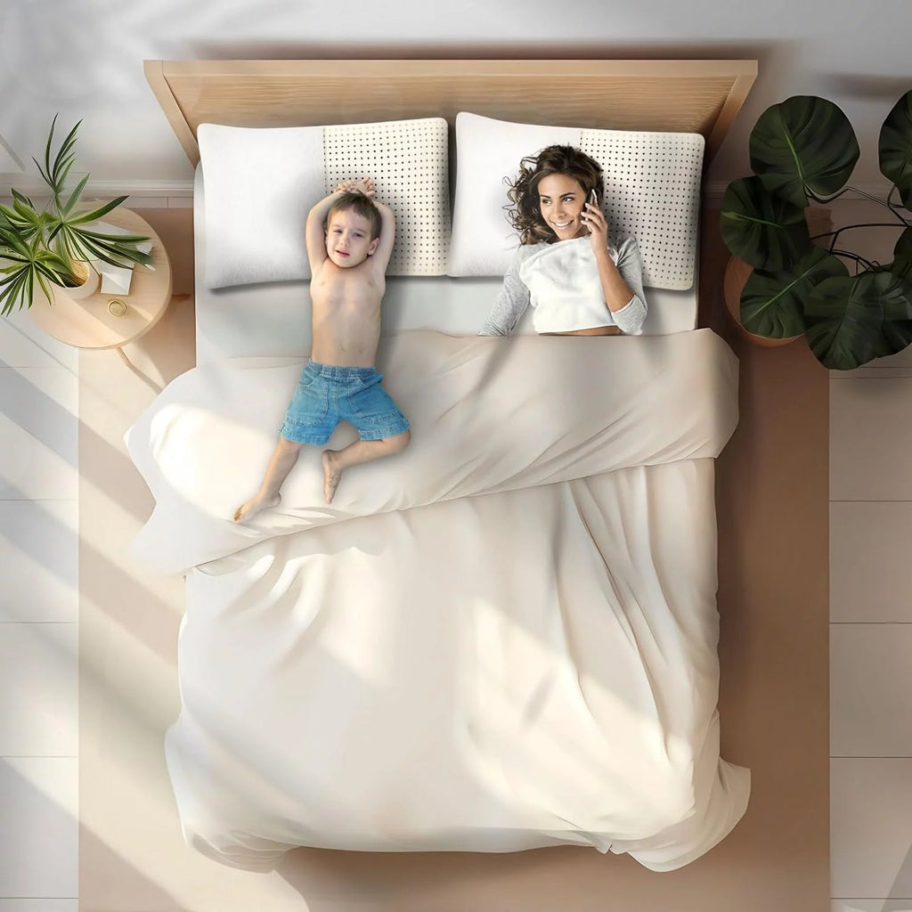 Medium Talalay Latex Pillow with Cotton Cover I647