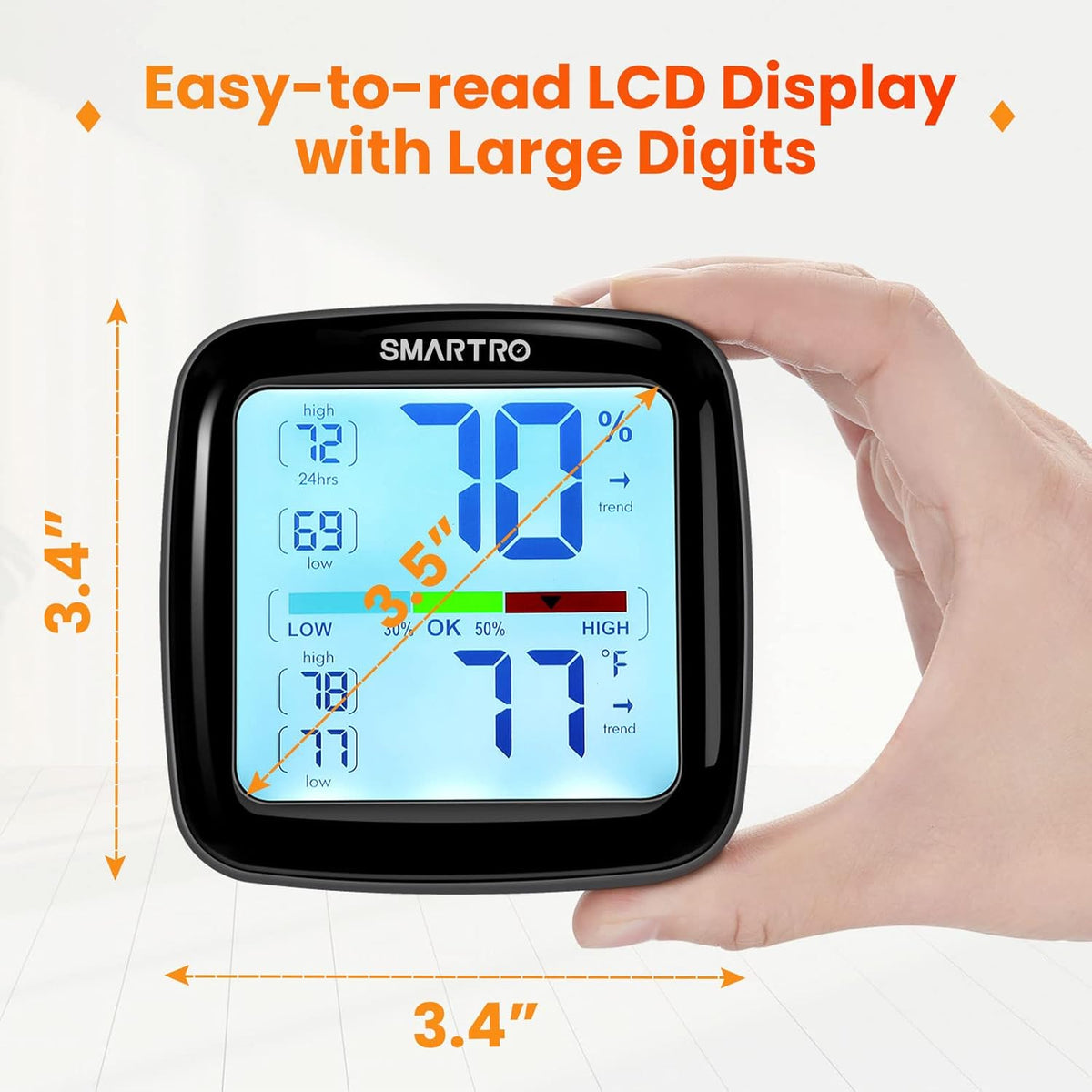 Professional Digital Hygrometer Indoor Thermometer Humidity Gauge O5135