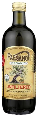 Organic Unfiltered Extra Virgin Olive Oil 33.8 Fl Oz Glass B8123