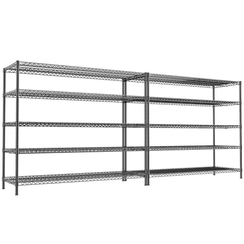 55.5" W 5 Tier Metal Shelving Unit W6133