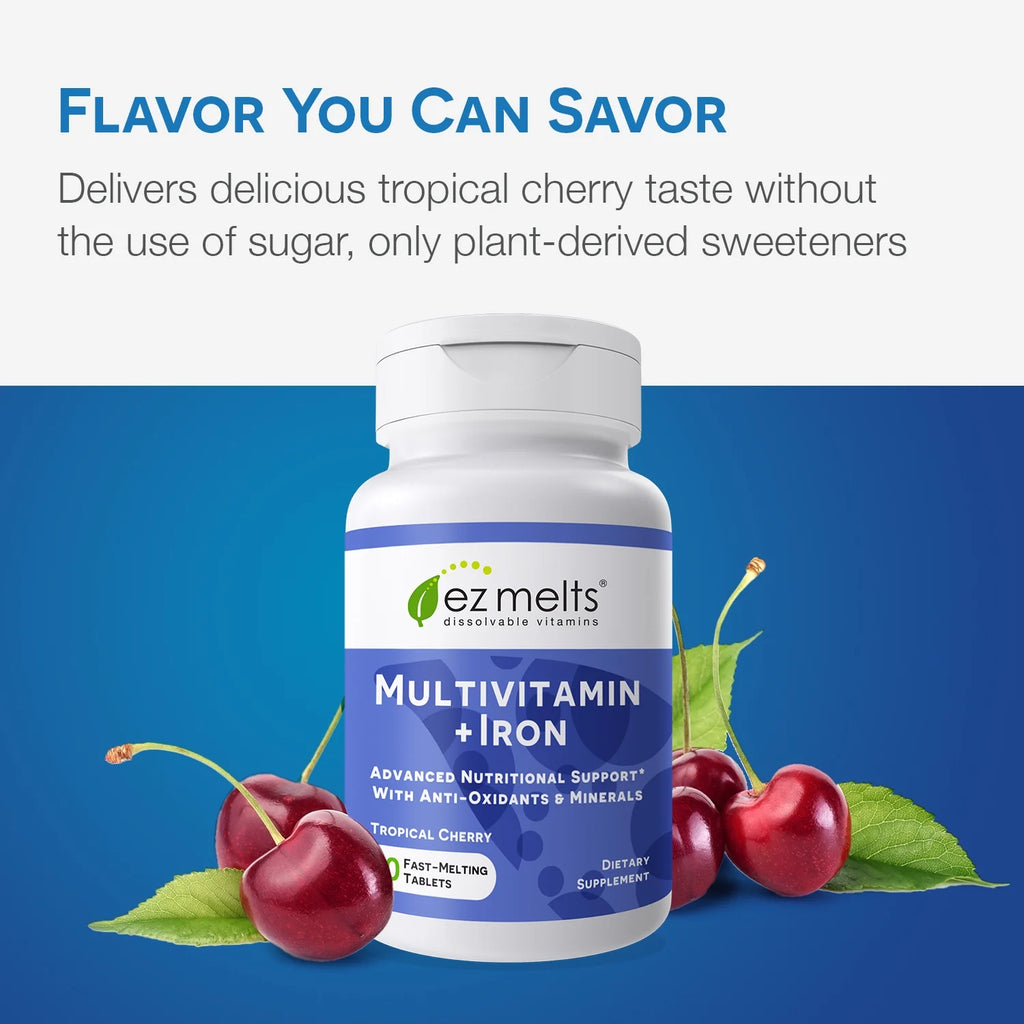 Cherry Flavored Vegan Multivitamin Tablets E8691