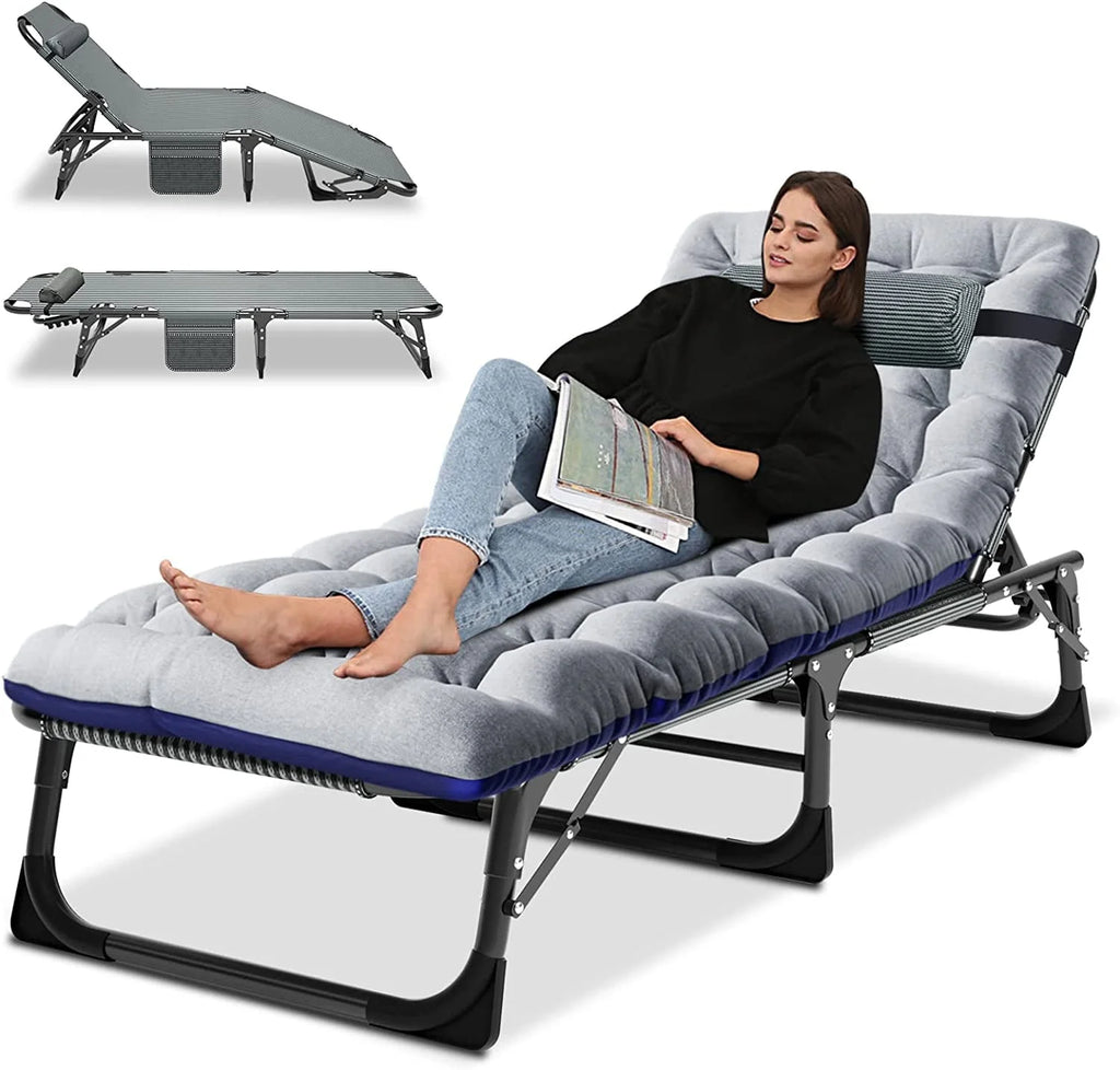 Folding Camping Cot with Cushion & Pillow B790