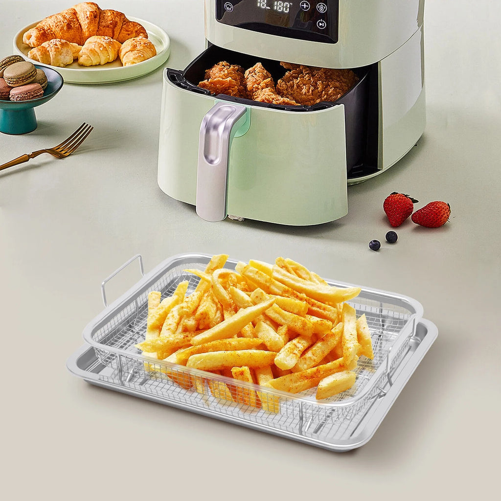 Stainless Steel Crisping Basket & Tray Set I598556