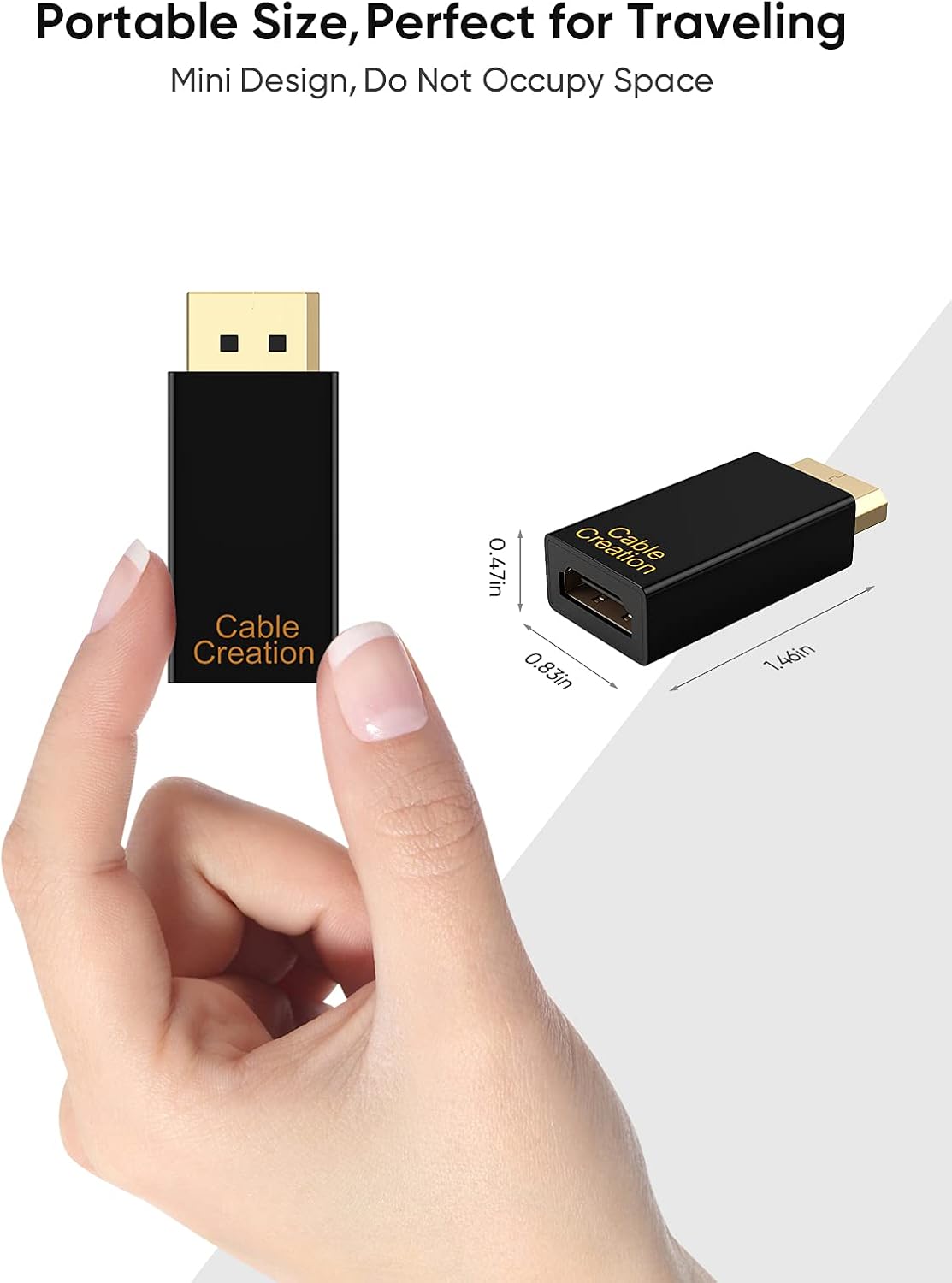 DP to HDMI Adapter 3-Pack Gold Plated Black V88691