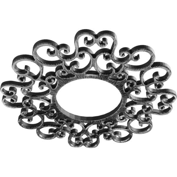 28x22OD x 10 3/4x22ID x 3/4x22P PVC Pierced Ceiling Medallion T866